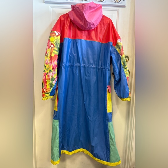🦜Farm Rio Colorblock Long Raincoat - Picture 4 of 14